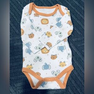 chick pea Animal Print Bodysuit - White and Orange